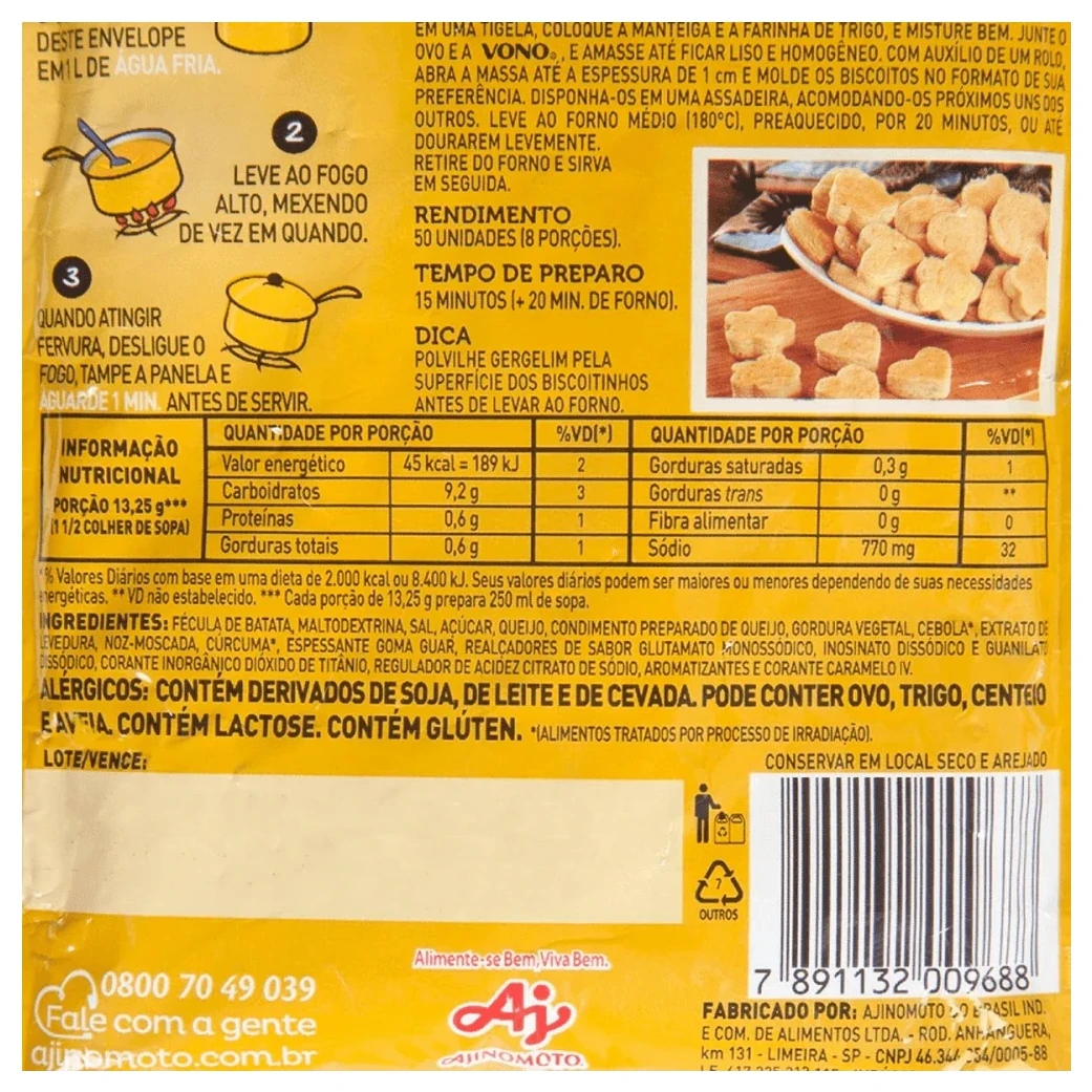 Creme de Queijo Vono Sache 53g