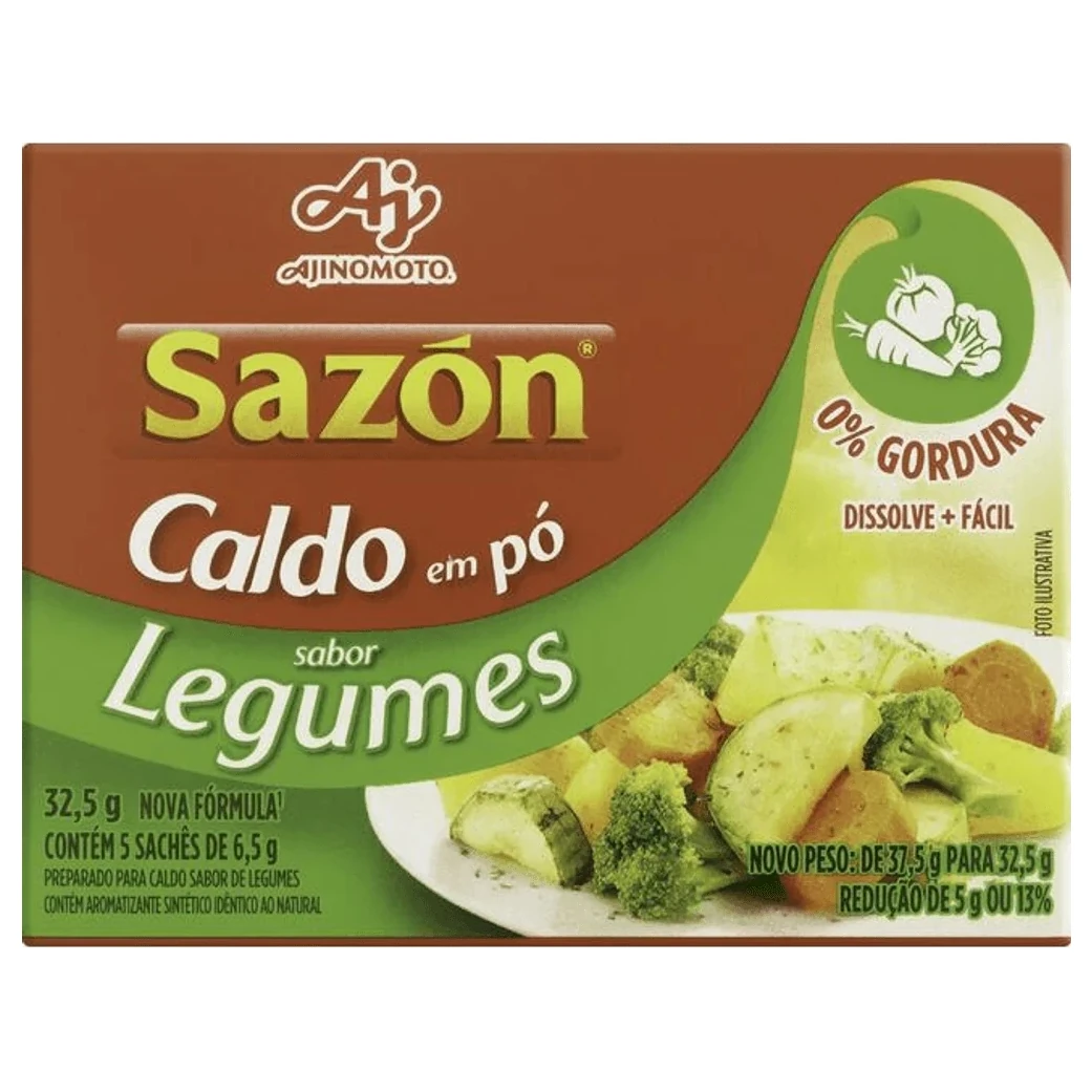 Caldo Pó Legumes Sazon Caixa 32g