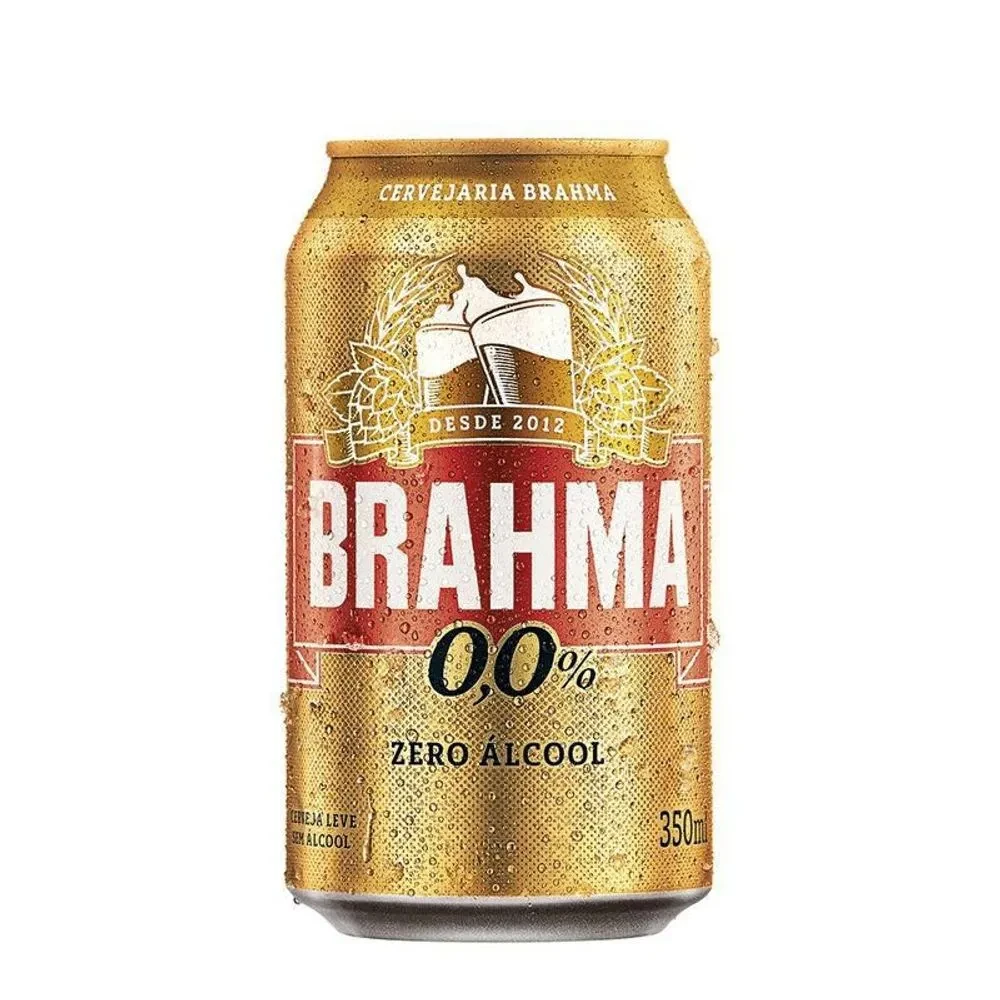 Cerveja Pilsen sem Álcool Brahma Lata 350ml