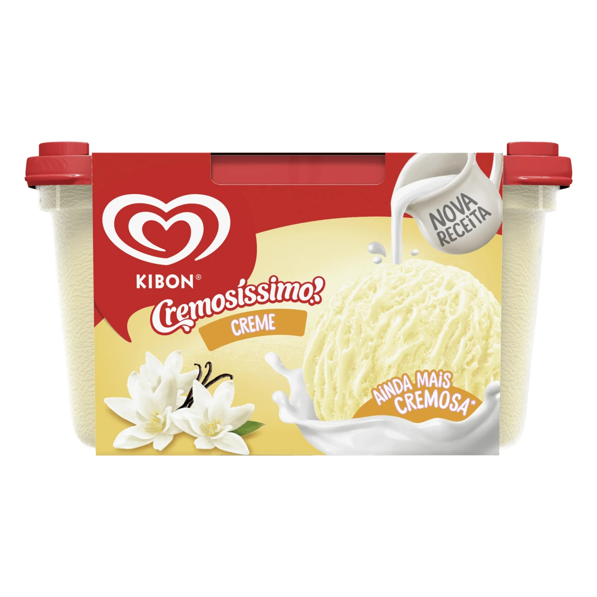 Sorvete Congelado Cremosissimo Creme Kibon Pote 1,5L