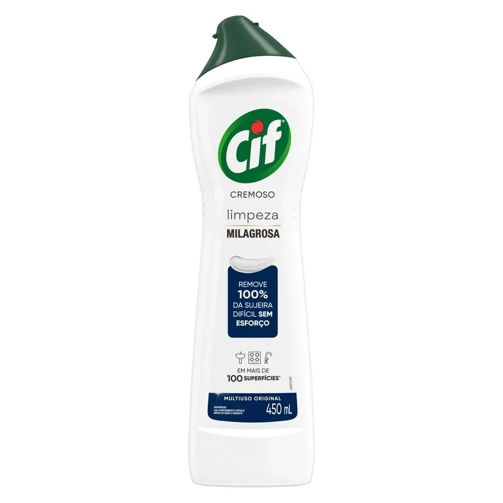 Saponaceo Cremoso Limpeza Profunda Cif 450ml
