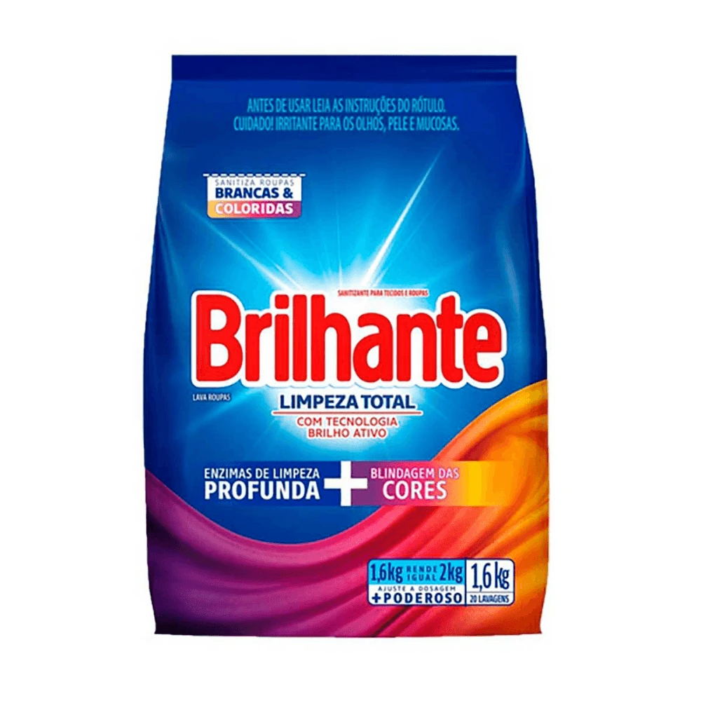 Lava Roupa Pó Blindagem das Cores Brilhante Sache 1600g