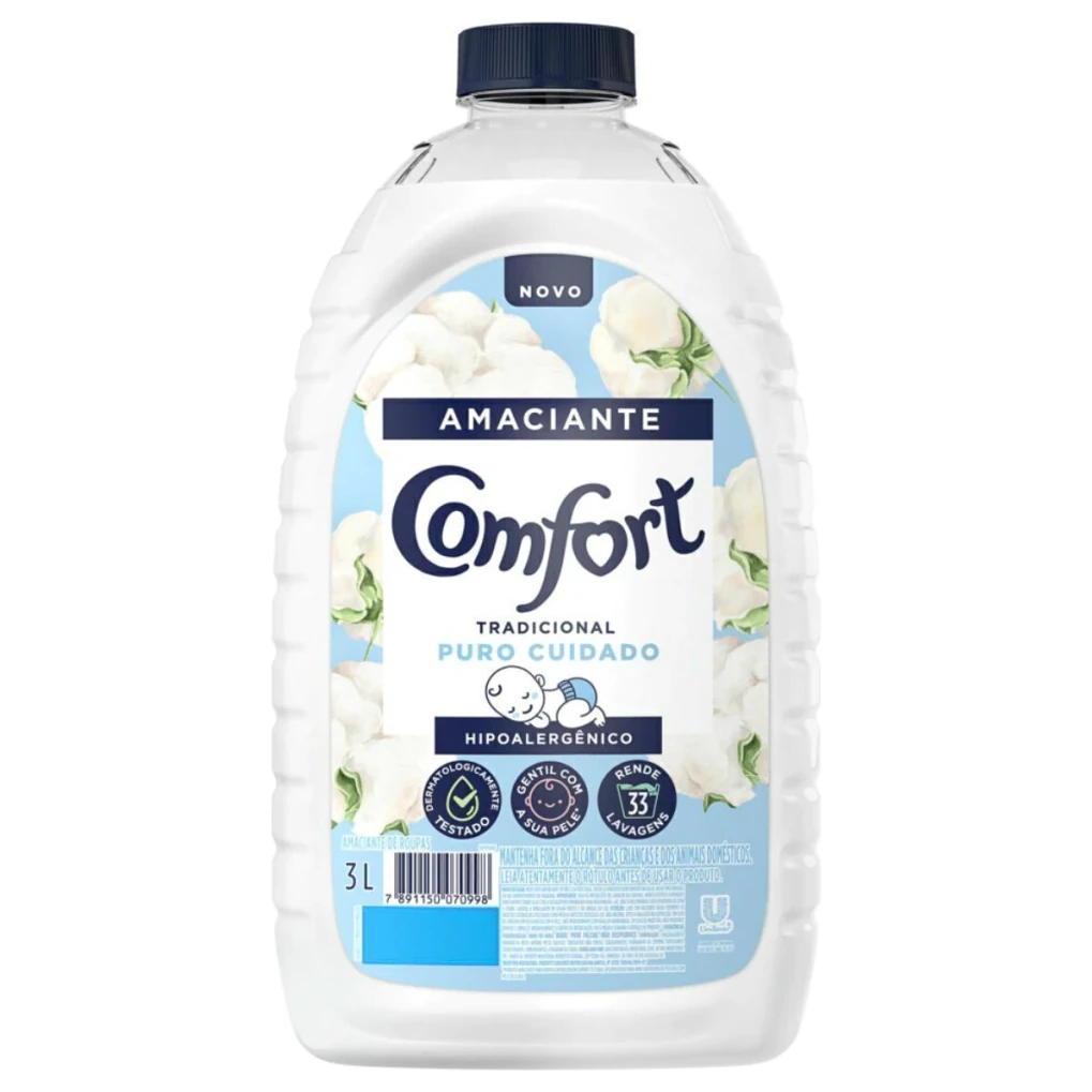 Amaciante Roupa Puro Cuidado Comfort Frasco 3L