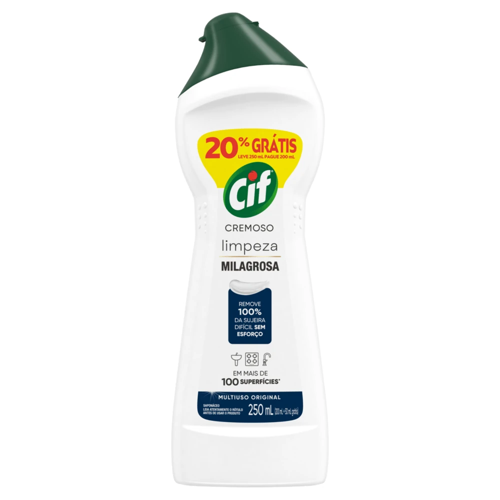 Saponaceo Cremoso Limão Orinal Cif Squeeze 250ml