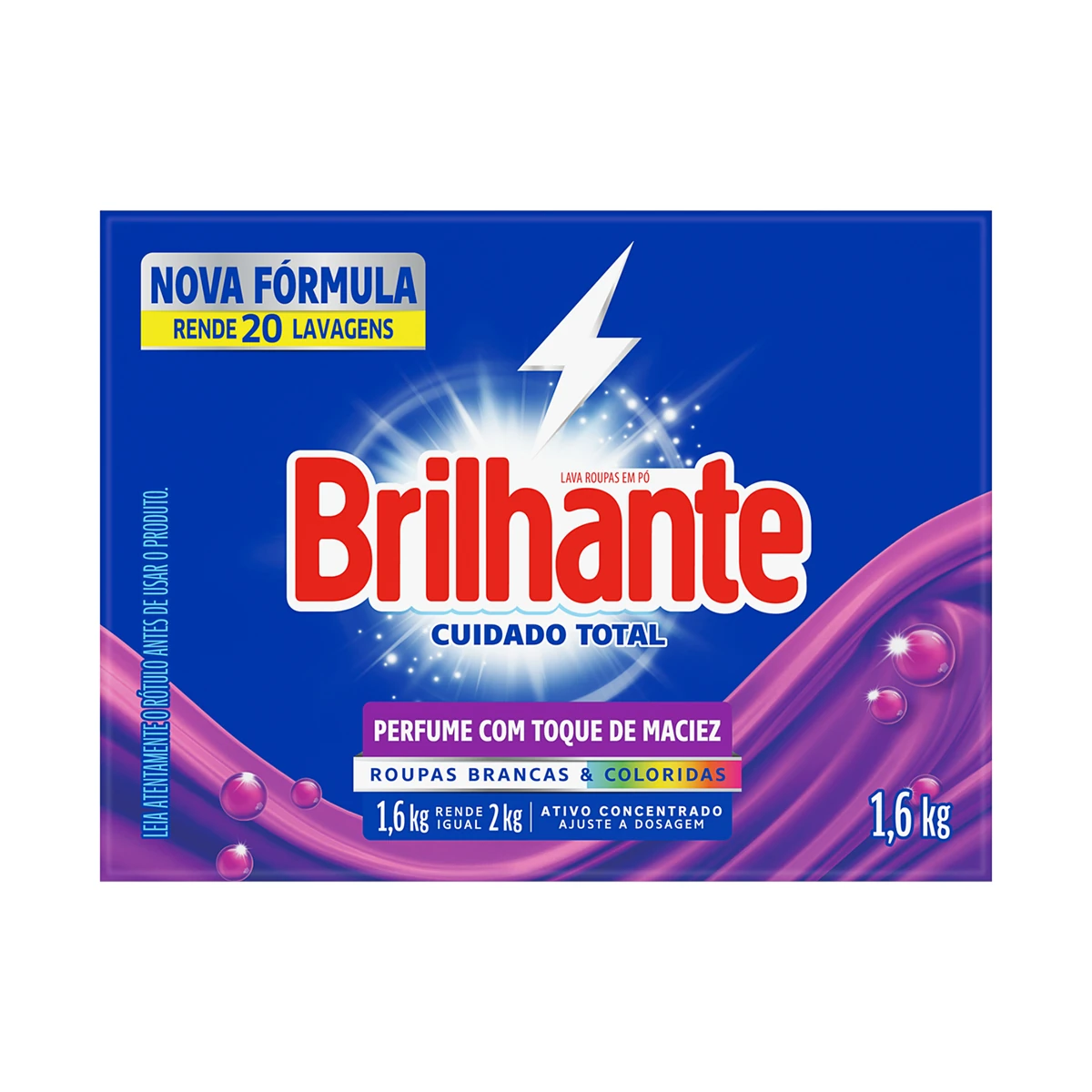 Lava Roupa Pó Cuidado Extraordinario Brilhante Caixa 1600g