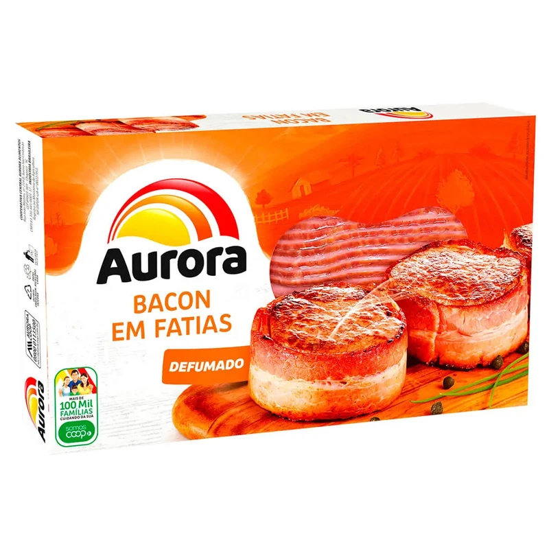 Bacon Defumado Resfriado Fatiado Aurora 250g