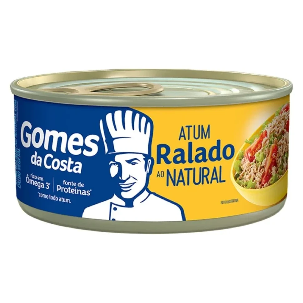 Atum Ralado Conserva Óleo Natural Gomes da Costa Lata 130g