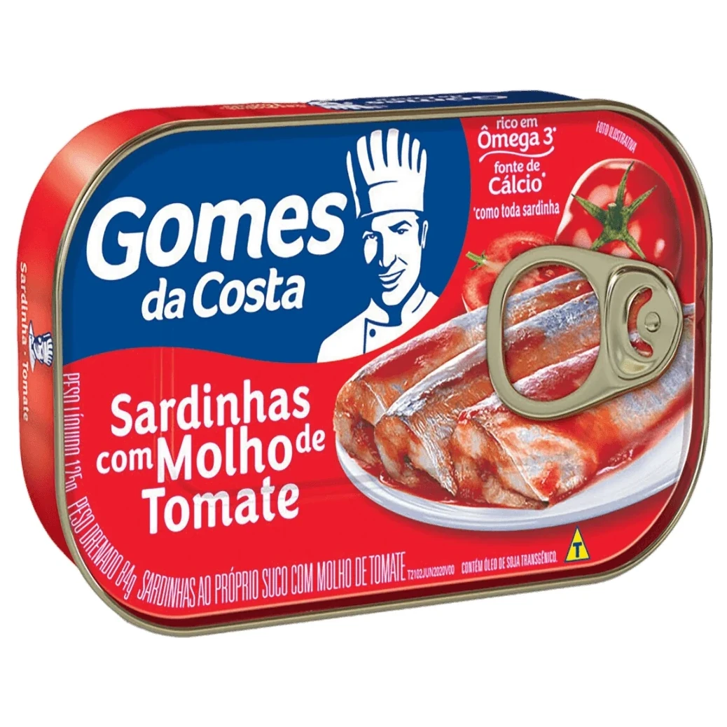 Sardinha Conserva Molho de Tomate Gomes da Costa Lata 125g