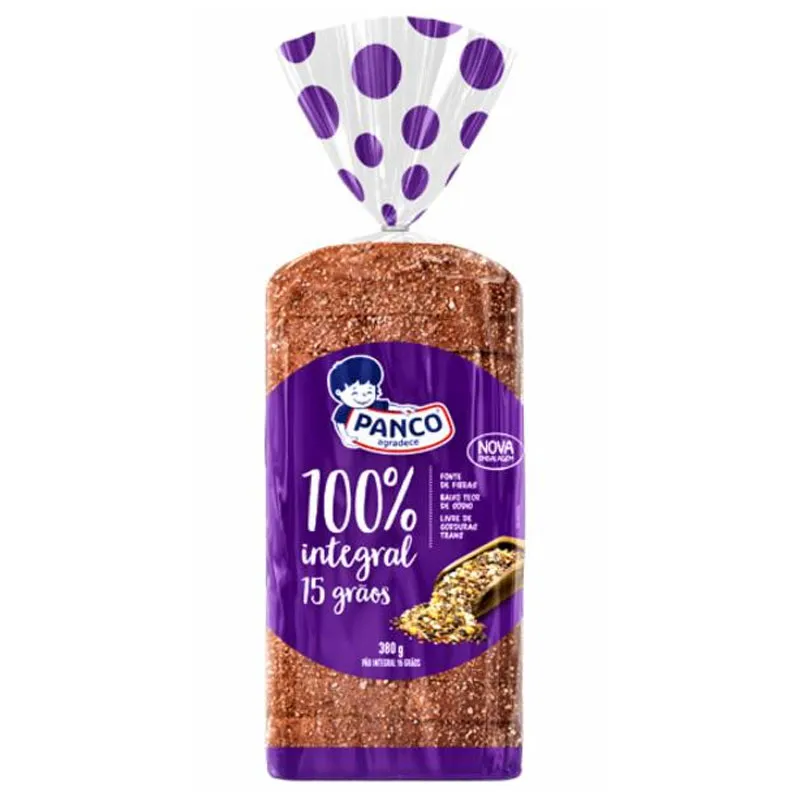 Pão Forma Vida 15 Grãos Panco Pacote 380g