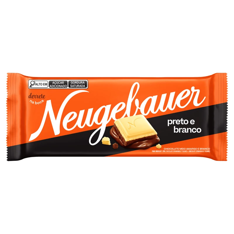 Chocolate Barra Preto E Branco Neugebauer Tablete 80g