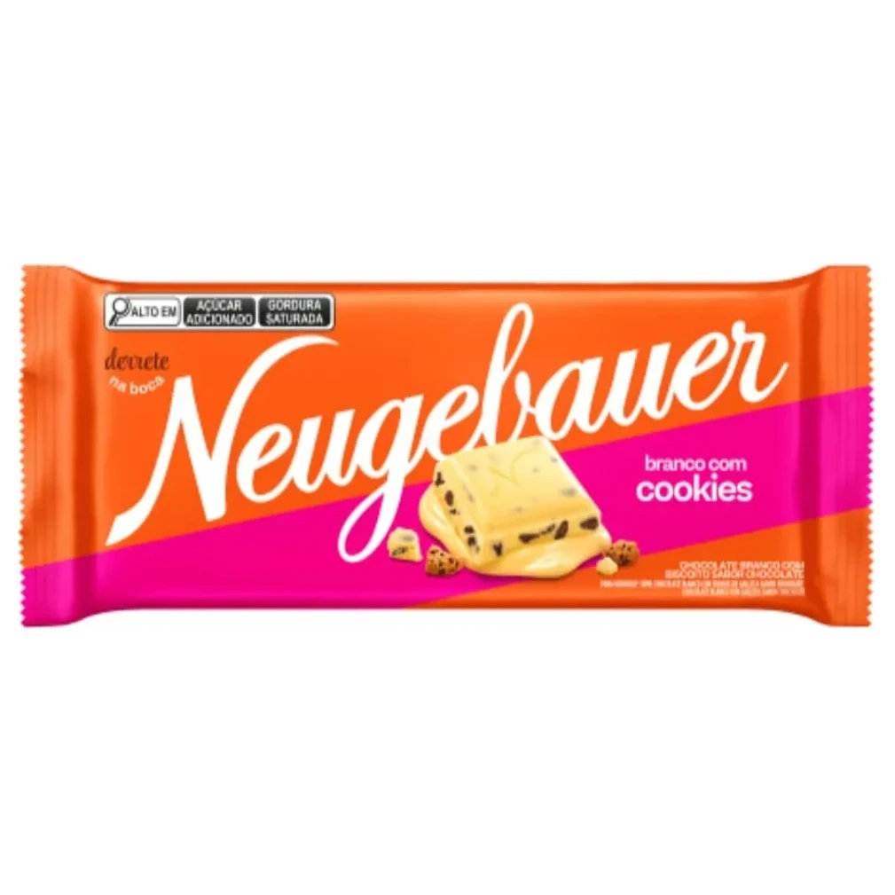 Chocolate Barra Branco Cookies Neugebauer Tablete 80g