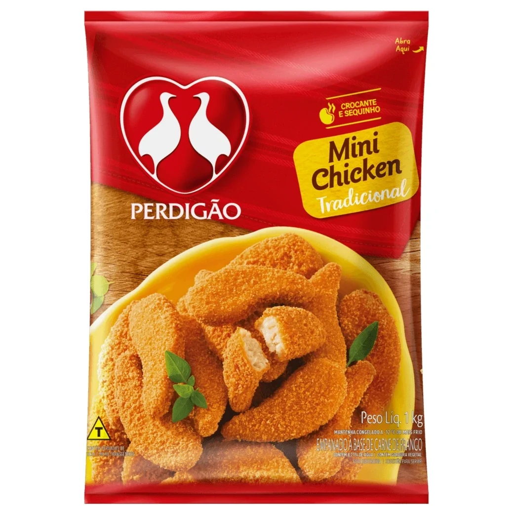 Empanado Frango Congelado Mini Chicken Perdigao Pacote 1kg