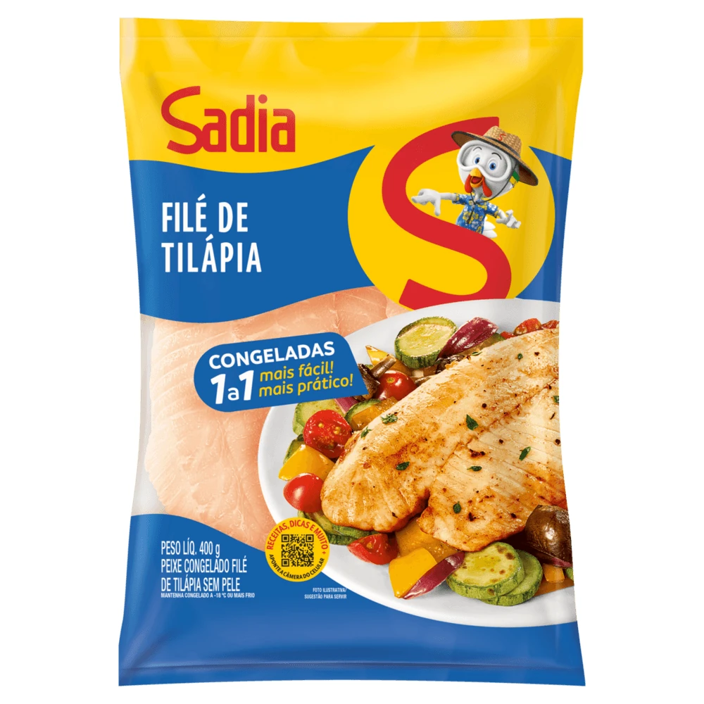 Filé Tilapia Congelado Sadia Pacote 400g