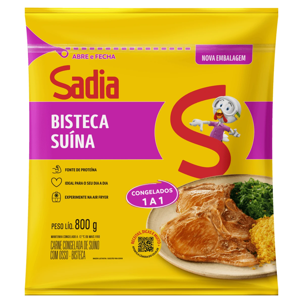 Bisteca Suíno Carre Sadia 800g