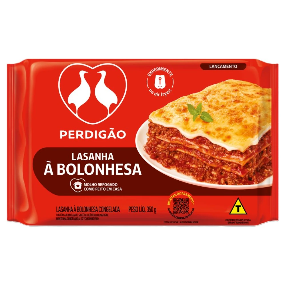 Lasanha Congelada Bolonhesa Perdigao Caixa 350g