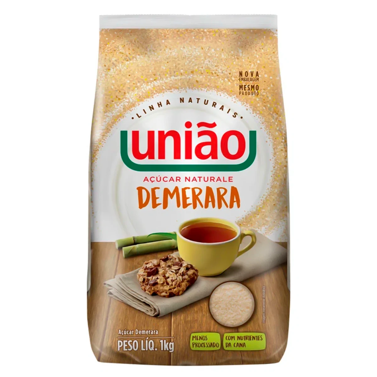 Açúcar Demerara Naturale Uniao Pacote 1kg