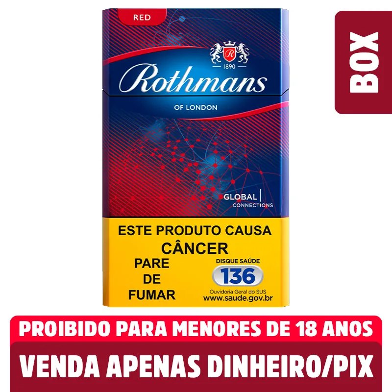 Cigarro Rothmans Global Connections Box Red Souza Cruz 20 Unidades