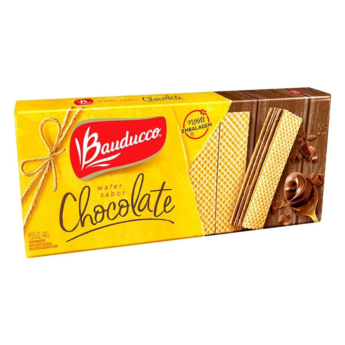 Biscoito Wafer Chocolate Bauducco Pacote 92g