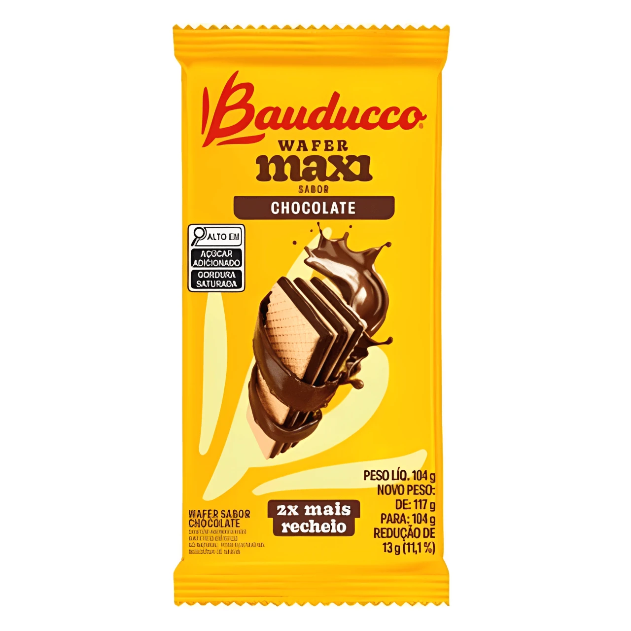 Biscoito Wafer Maxxi Chocolate Bauducco Pacote 104g