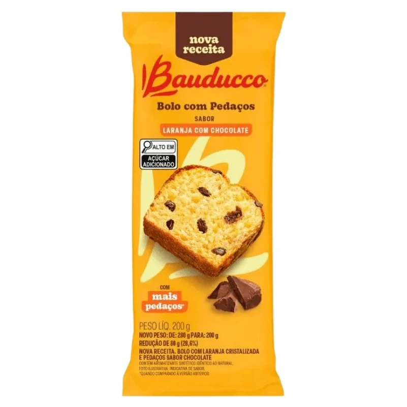Bolo Laranja Chocolate Bauducco Pacote 200g