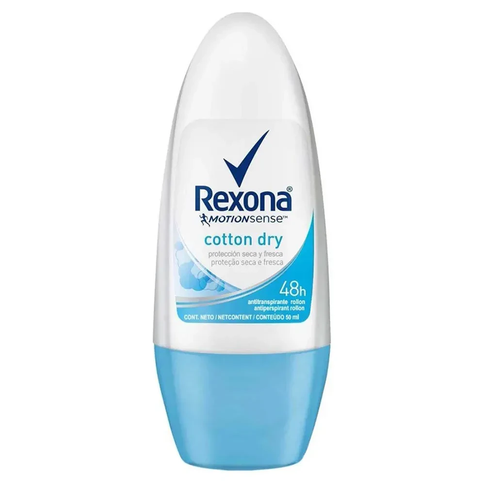 Desodorante Antitranspirante Rollon Cotton Rexona Frasco 50ml