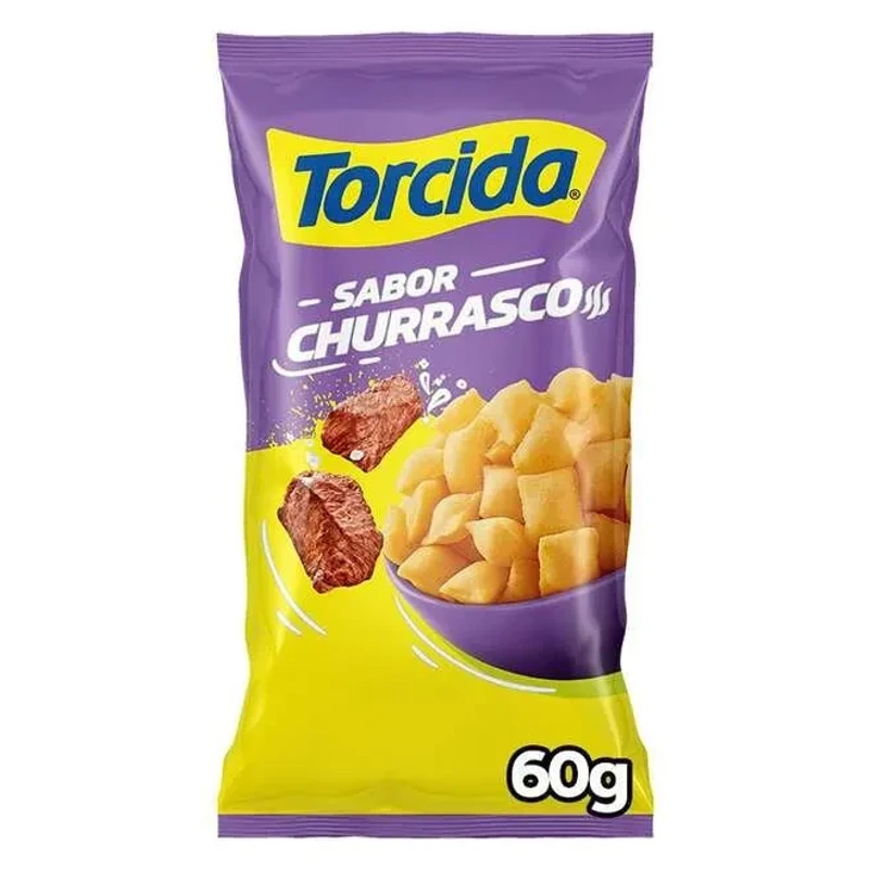 Salgadinho Trigo Churrasco Torcida Pacote 60g