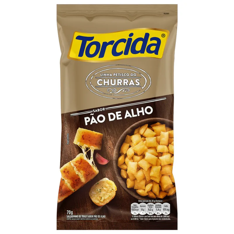 Salgadinho Trigo Pão de Alho Torcida Pacote 60g