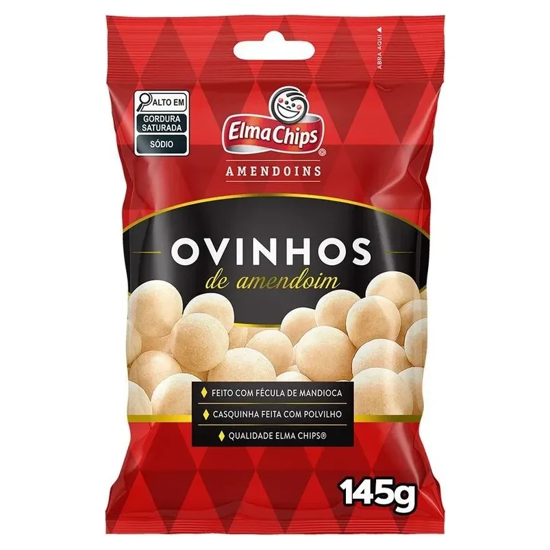 Amendoim Confeitado Ovinhos Elma Chips Pacote 145g