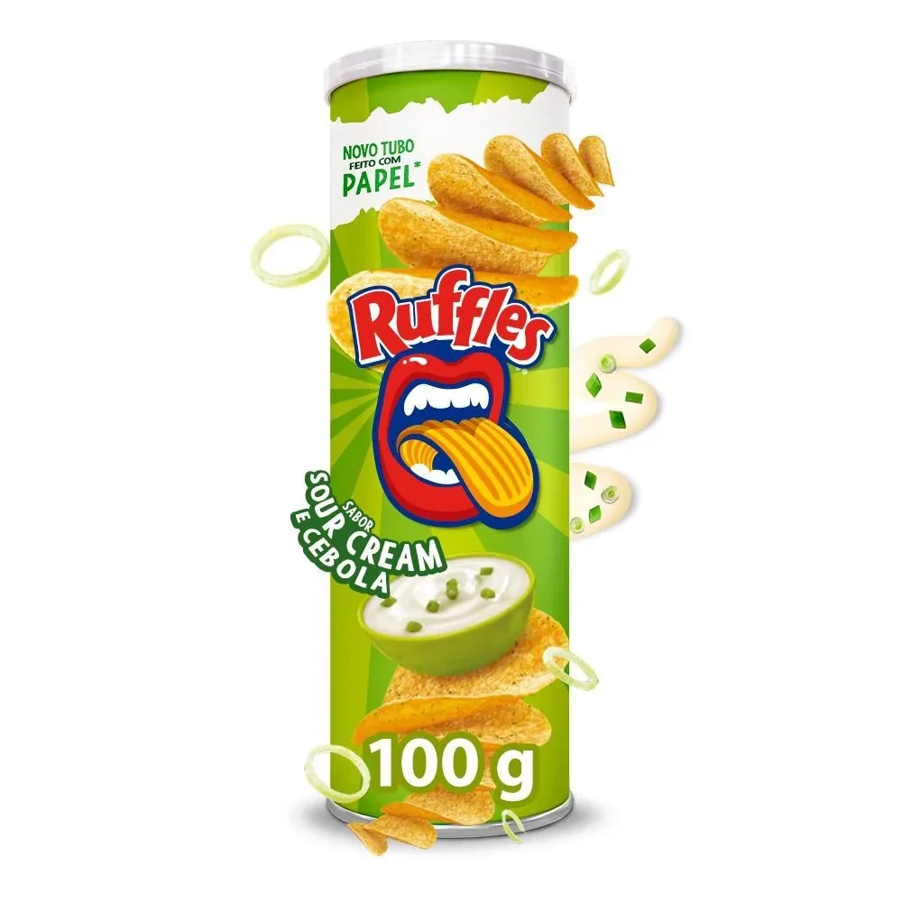 Batata Frita Importado Cebola Ruffles Tubo 100g