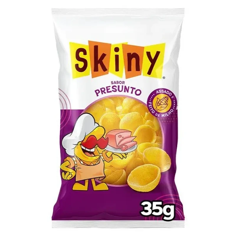 Salgadinho Milho Presunto Skiny Pacote 35g