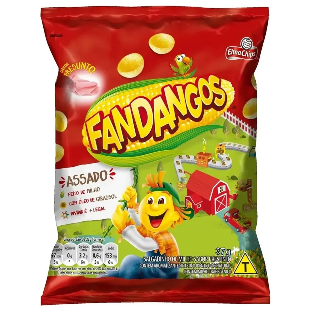 Salgadinho Milho Presunto Fandangos Pacote 37g