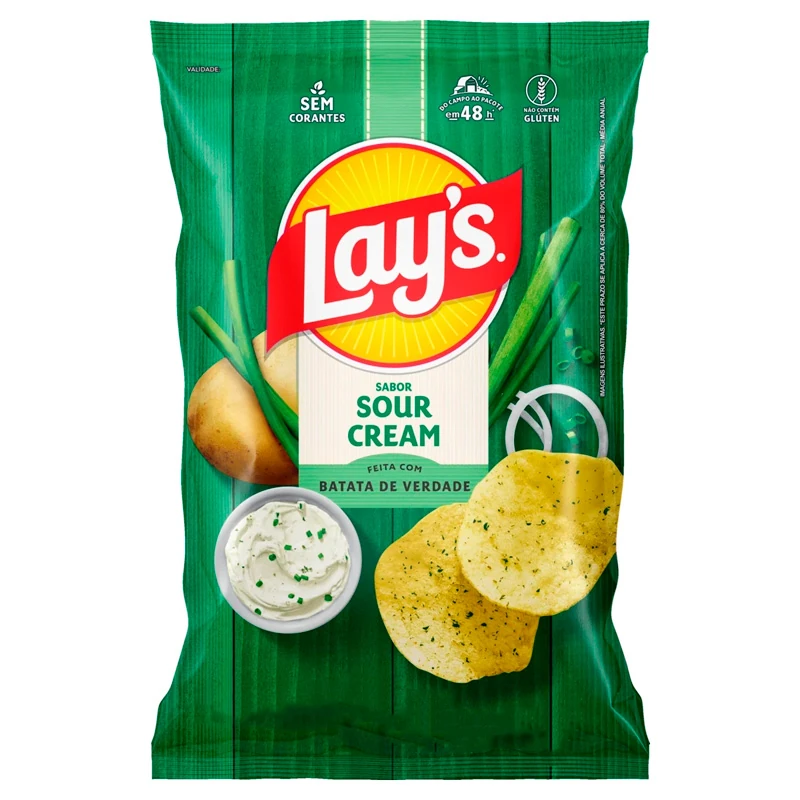 Batata Frita Sour Cream Lays Pacote 62g