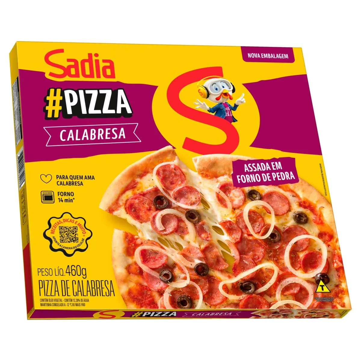 Pizza Congelada Calabresa Sadia Caixa 460g
