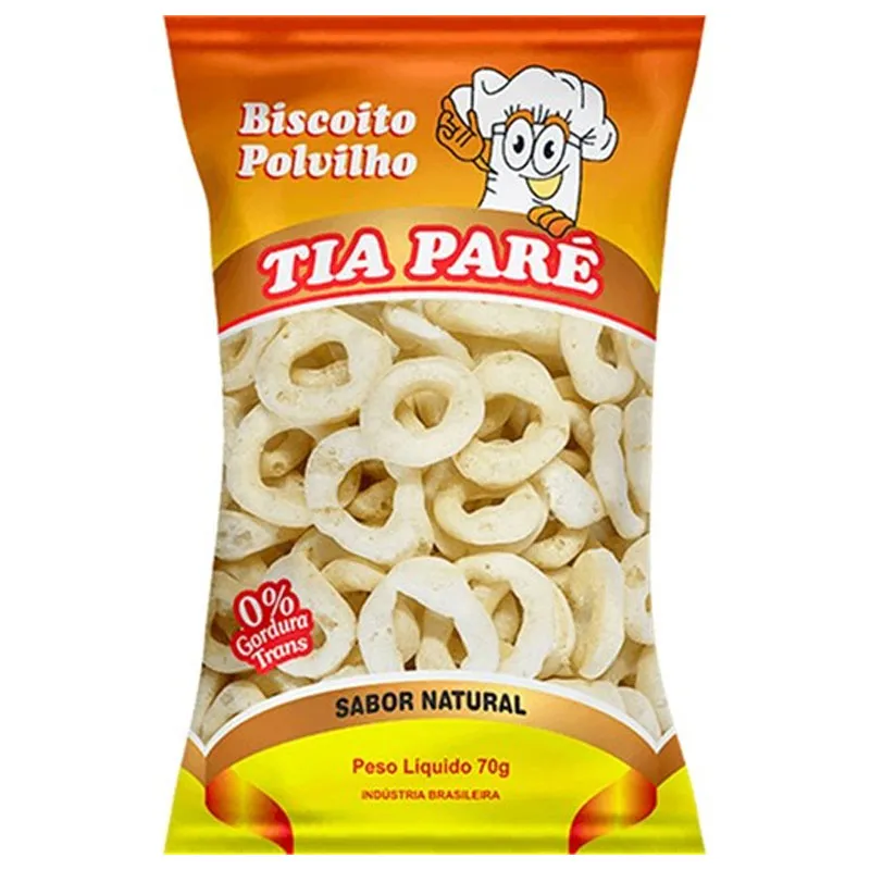 Biscoito Polvilho Tradicional Tia Pare Pacote 70g