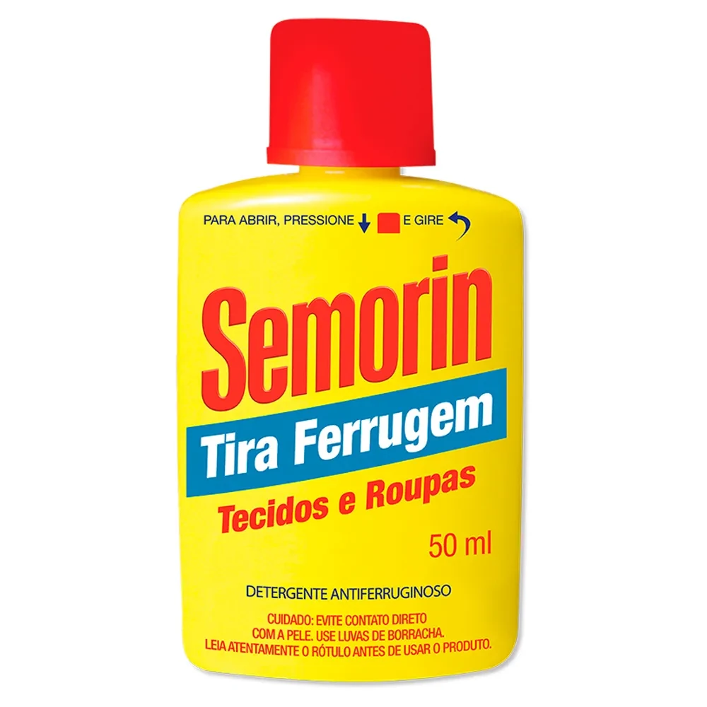 Tira Mancha Líquido Removedor Ferrugem Semorin Frasco 50ml