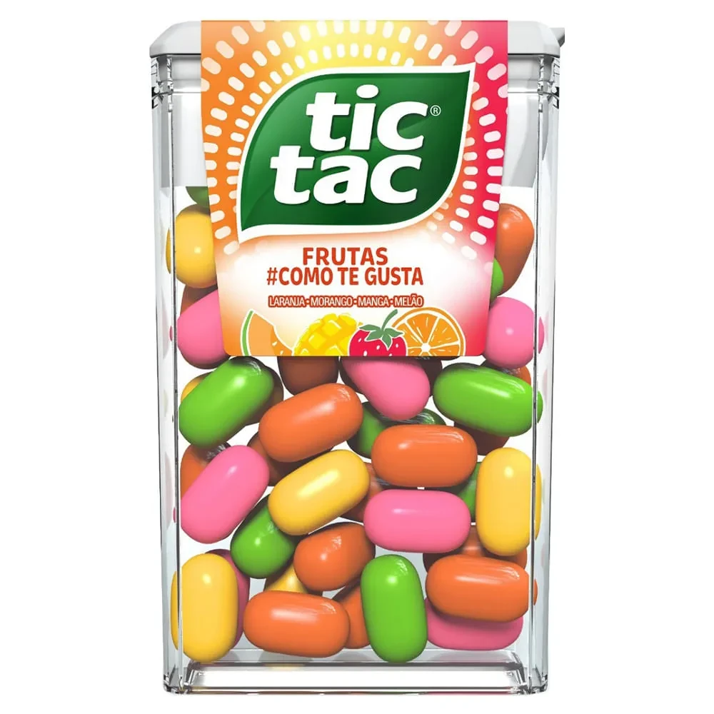 Mini Pastilha Frutas Tic Tac Pote 14g