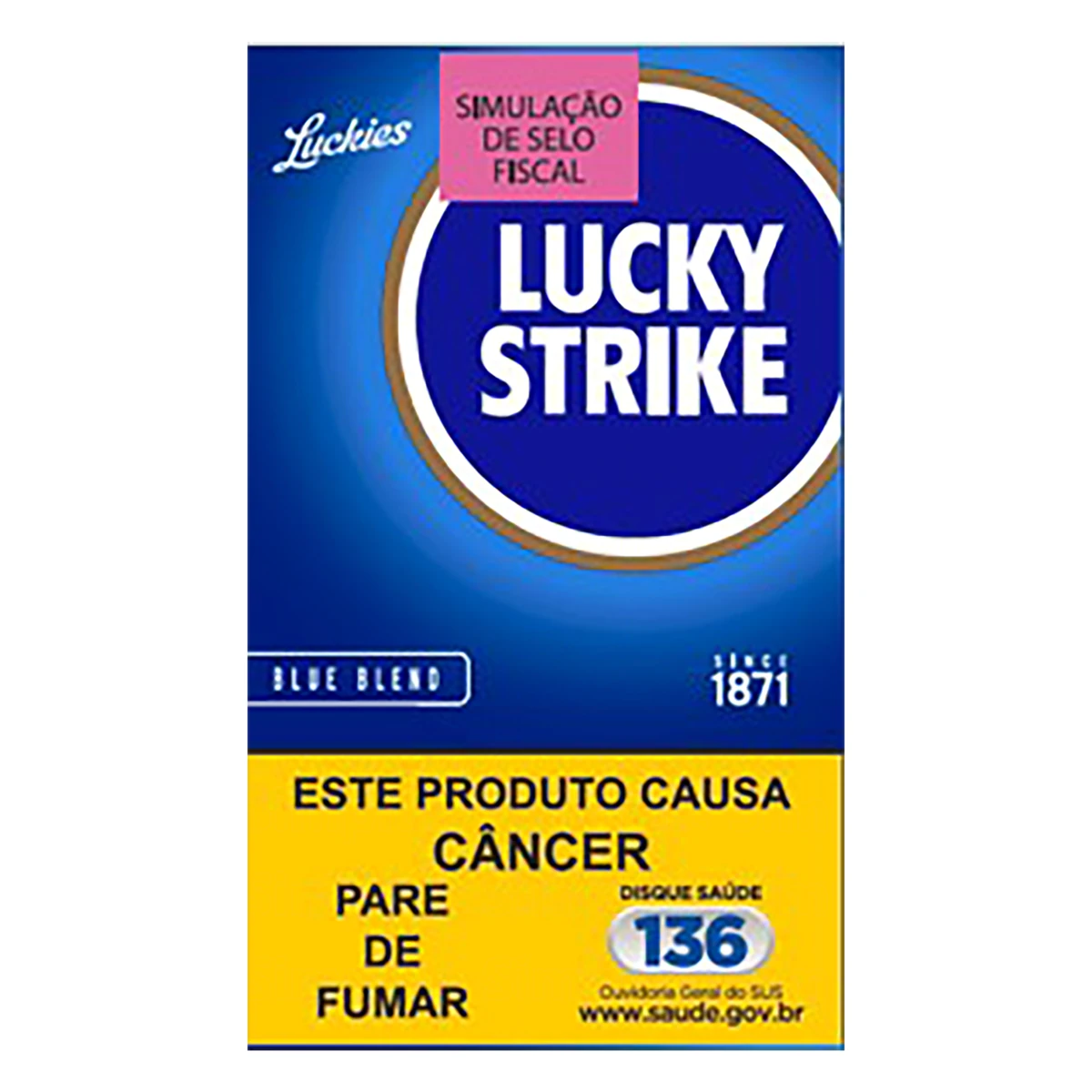 Cigarro Lucky Strike American Original Maço Blue Souza Cruz 20 Unidades