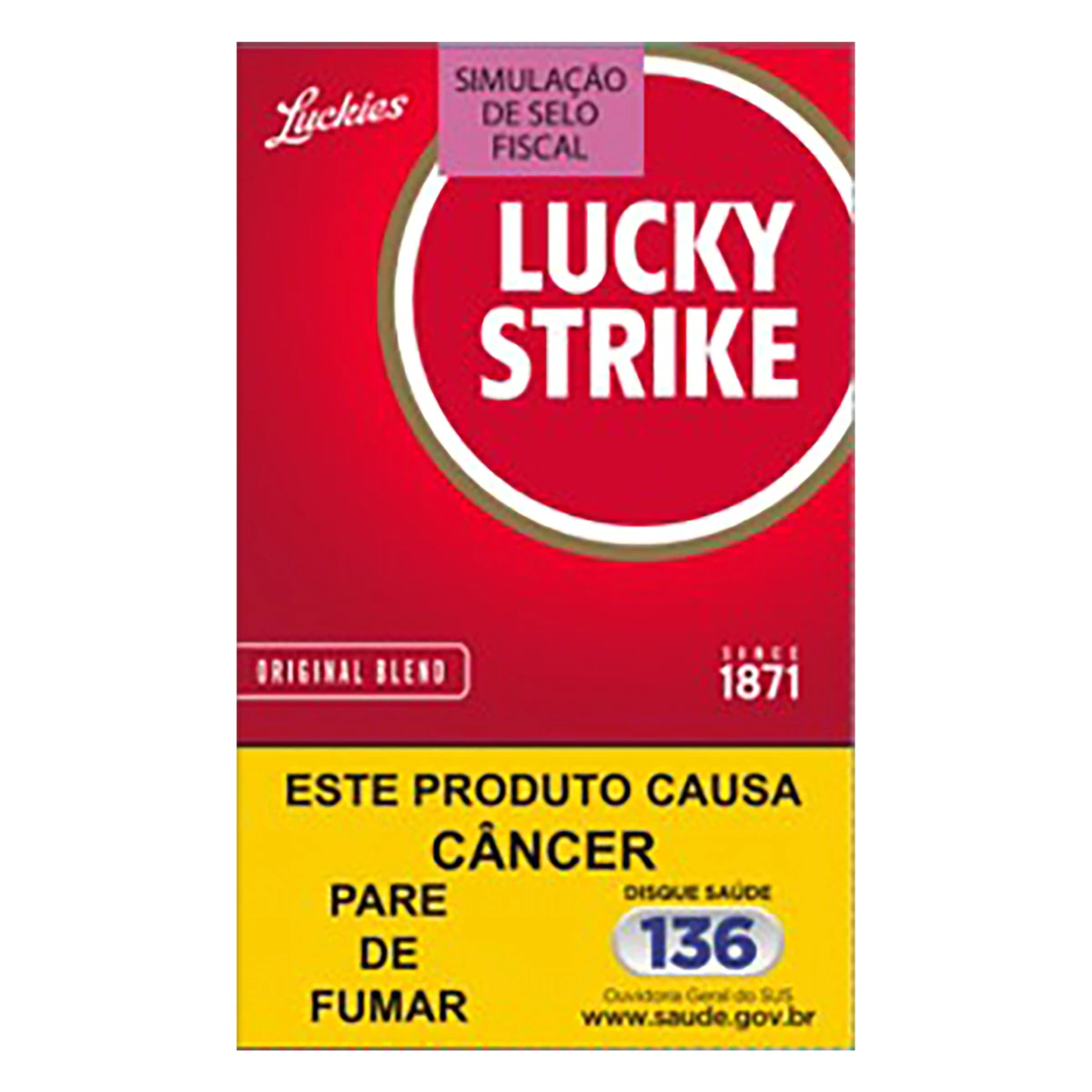Cigarro Lucky Strike American Original Maço Red Souza Cruz 20 Unidades