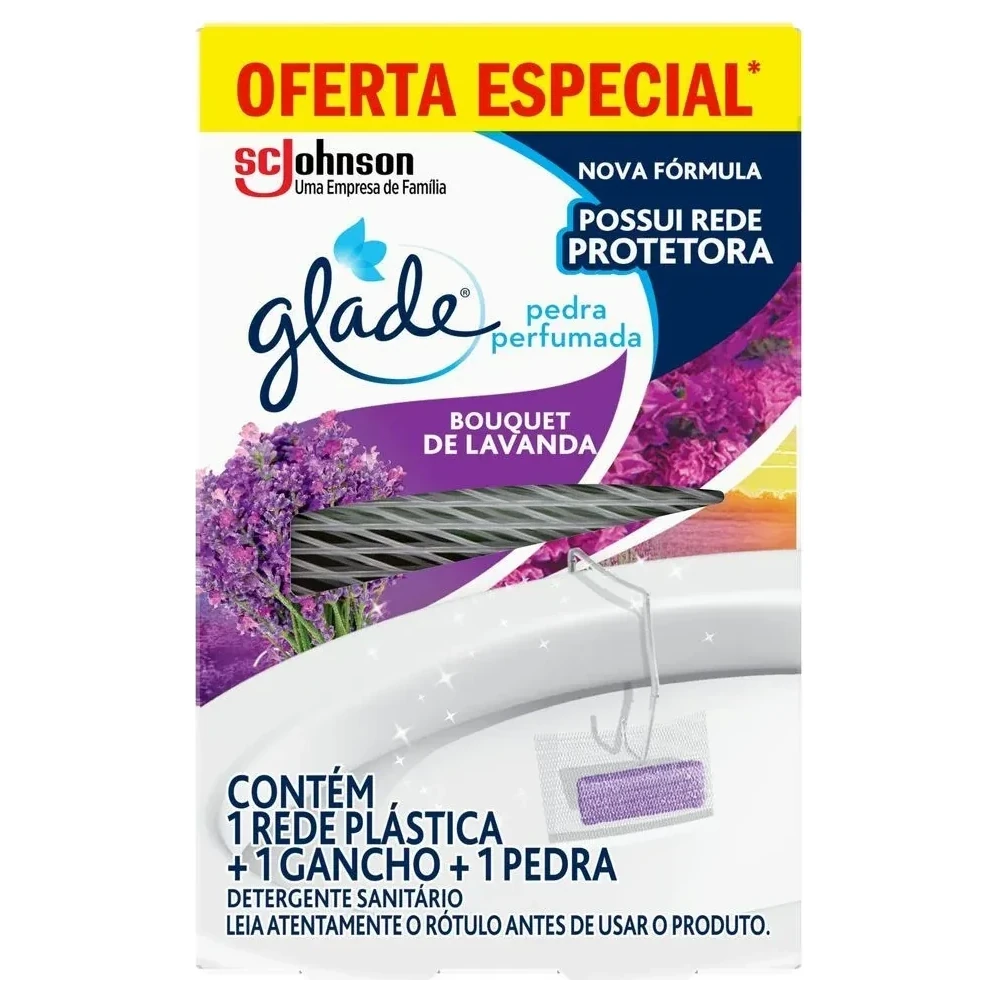 Pedra Sanitária Bouquet de Lavanda Glade Caixa 25g