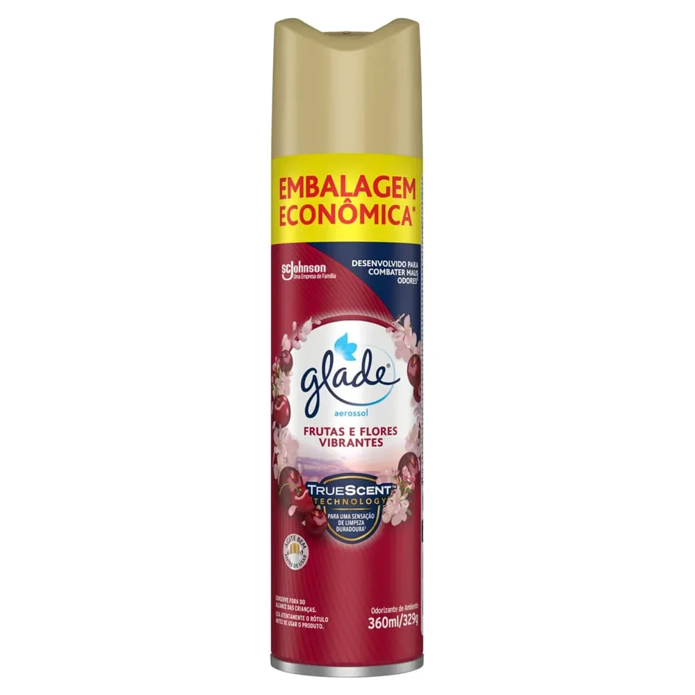 Odorizador Aerossol Frutas E Flores Vibrantes Glade Lata 360ml
