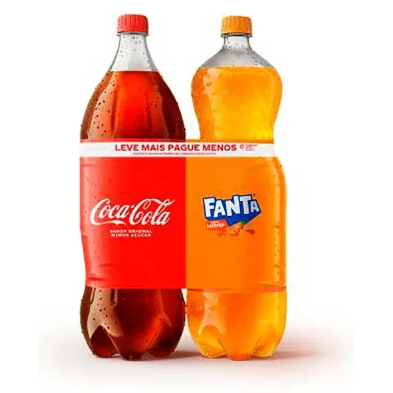 Refrigerante Fanta Laranja + Coca Cola