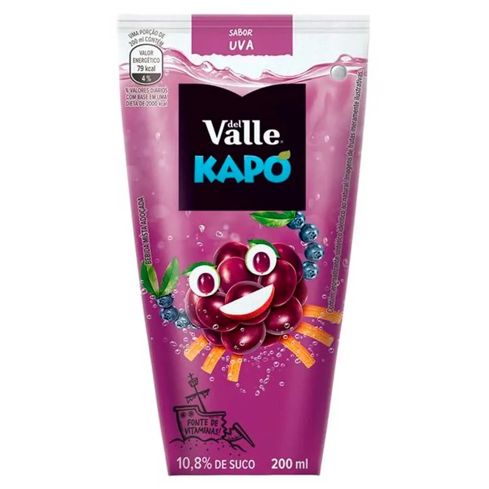 Bebida Mista Kapo Uva Del Valle Caixinha 200ml