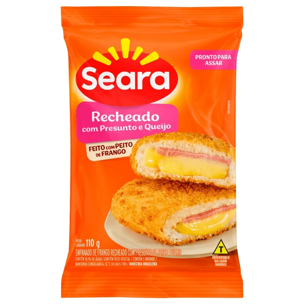 Empanado Frango Presunto Queijo Tradicional Seara 110g