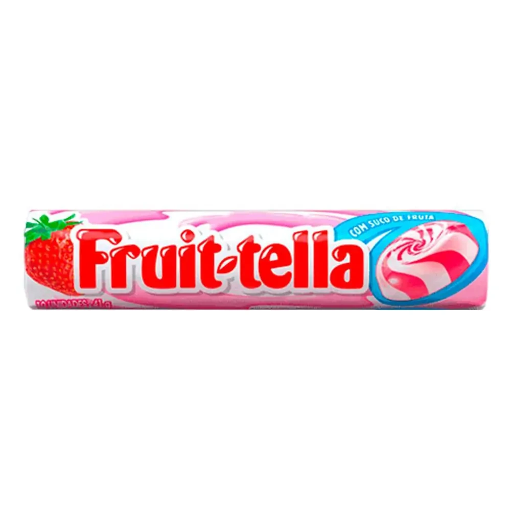 Drops Dura Morango Creme Leite Fruittella 41g