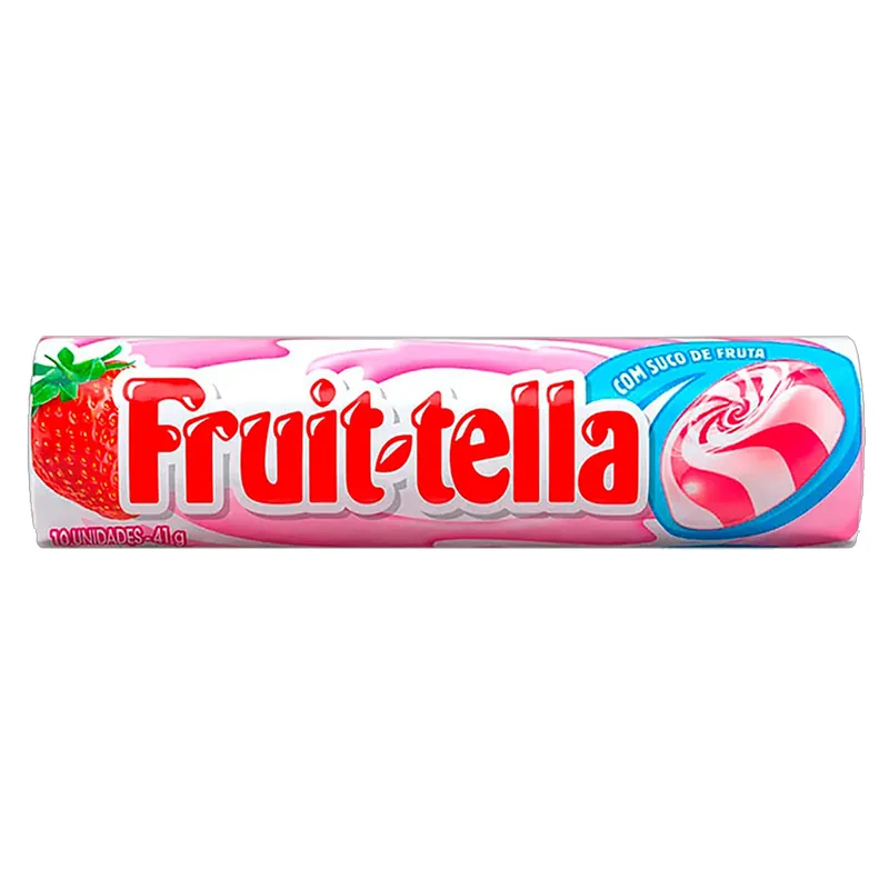 Drops Dura Morango Suco Fruta Fruittella 41g