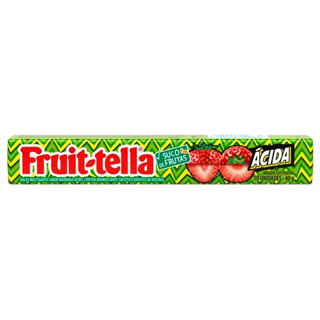 Drops Mastigavel Morango Acido Fruittella 40g