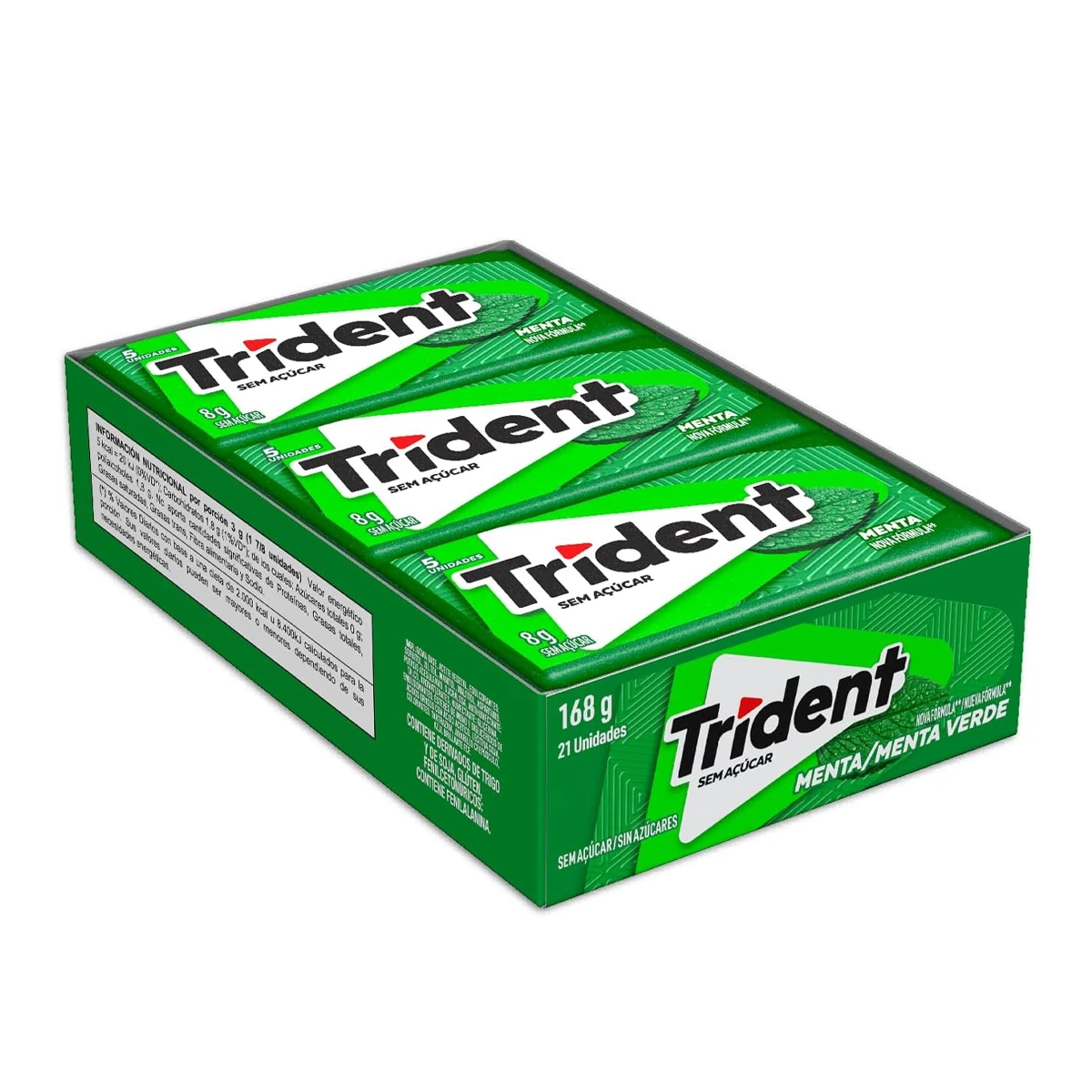 Goma Mascar Menta Verde Trident 8g