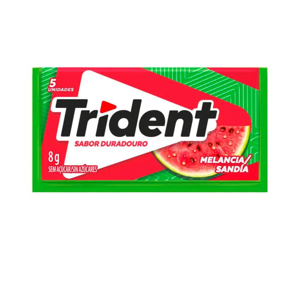 Goma Mascar Melancia Trident 8g