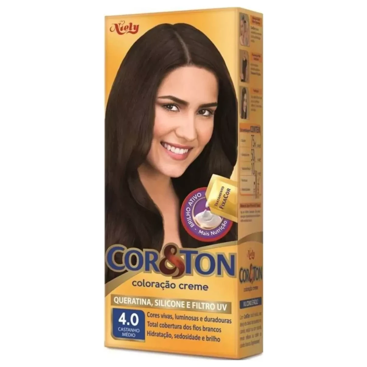 Tintura Cabelo 4.0 Castanho Medio Cor&ton