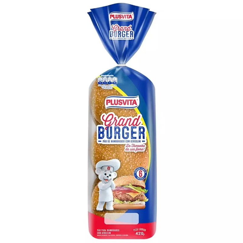 Pão Hambúrguer Grand Burguer Gergelim PLUS Vita Pacote 6 Unidades